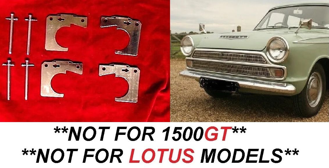 FRONT BRAKE PAD FITTING KIT - PINS & SHIMS (Ford Cortina Mk1) (1200 & 1500) (**Not 1500GT Or Lotus**) (1964- 66)